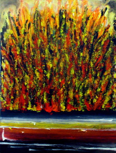 Pintura intitulada "Australia ablaze" por Marianne Charlotte Mylonas-Svikovsky (Marlo), Obras de arte originais, Acrílico