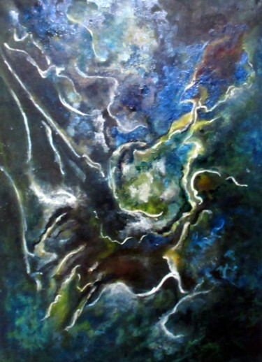 Pintura intitulada "Turbulences" por Marianne Charlotte Mylonas-Svikovsky (Marlo), Obras de arte originais, Tinta