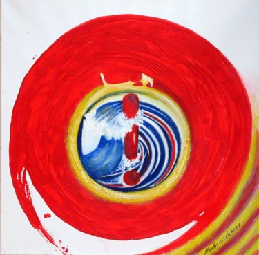 Malerei mit dem Titel "1st, 2nd, 3rd wave?…" von Marianne Charlotte Mylonas-Svikovsky (Marlo), Original-Kunstwerk, Acryl