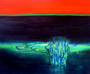 Painting titled "Flash in my dream" by Marianne Charlotte Mylonas-Svikovsky (Marlo), Original Artwork, Acrylic