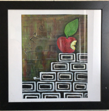Painting titled "Block Bitten" by Ma Lovelie Albarracin, Original Artwork, Acrylic