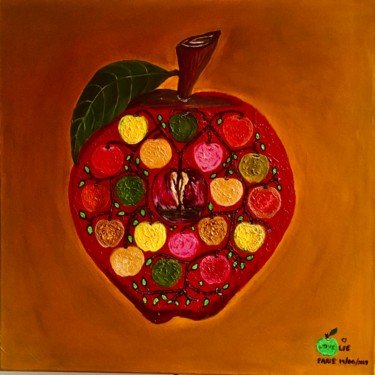 Schilderij getiteld "Pomme d’ Amour" door Ma Lovelie Albarracin, Origineel Kunstwerk, Acryl
