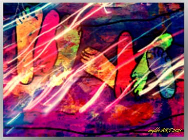 数字艺术 标题为“right foot ⭐⭐⭐” 由Mylyfee Art, 原创艺术品, 数字油画