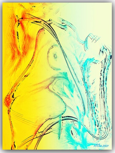 Arts numériques intitulée "sensual ⭐⭐⭐" par Mylyfee Art, Œuvre d'art originale, Peinture numérique