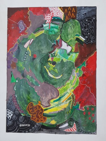 Peinture intitulée "N° 40" par Marie-Paule Jouin (MYP), Œuvre d'art originale, Acrylique Monté sur Autre panneau rigide