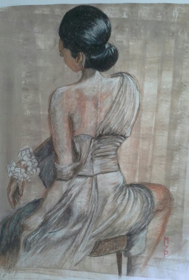 Pintura titulada "LOLA" por Marie-Paule Jouin (MYP), Obra de arte original, Pastel Montado en Cartulina