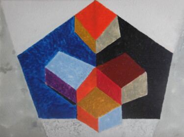 Картина под названием "La matérialisation" - Audran, Подлинное произведение искусства, Пигменты