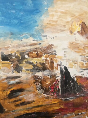 Pintura titulada "La vallée du Nil" por Audran, Obra de arte original, Acrílico