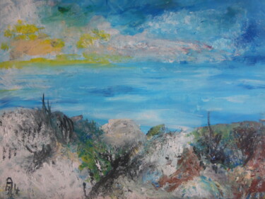 Pintura intitulada "Les dunes de Sète" por Audran, Obras de arte originais, Acrílico