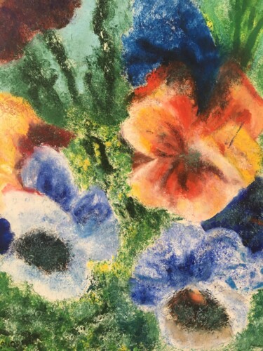 Malerei mit dem Titel "Réunion florale" von Audran, Original-Kunstwerk, Öl