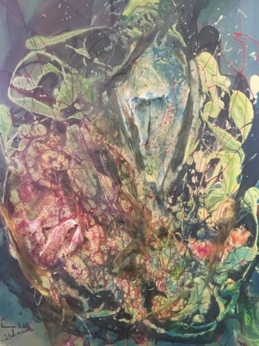 Картина под названием "Symphonie florale" - Audran, Подлинное произведение искусства, Акрил