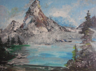 绘画 标题为“Les montagnes près…” 由Audran, 原创艺术品, 丙烯