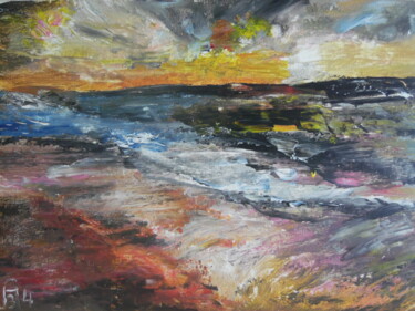 Malerei mit dem Titel "Quand le ciel s'ouv…" von Audran, Original-Kunstwerk, Acryl