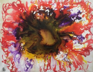 Peinture intitulée "La passion" par Audran, Œuvre d'art originale, Pigments