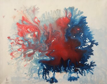 Peinture intitulée "Le désir de rencont…" par Audran, Œuvre d'art originale, Pigments