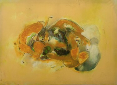 Malerei mit dem Titel "La naissance du dra…" von Audran, Original-Kunstwerk, Acryl