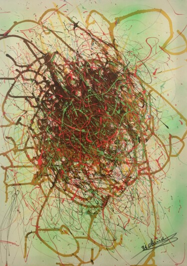 Peinture intitulée "Le mouvement de la…" par Audran, Œuvre d'art originale, Acrylique