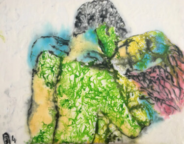 Pintura titulada "Un baiser ardent" por Audran, Obra de arte original, Pigmentos