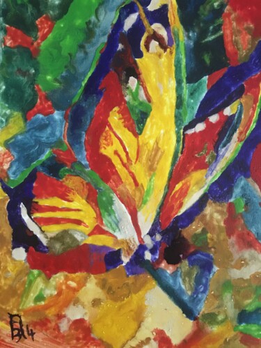 Pittura intitolato "Vol d'un papillon" da Audran, Opera d'arte originale, pigmenti