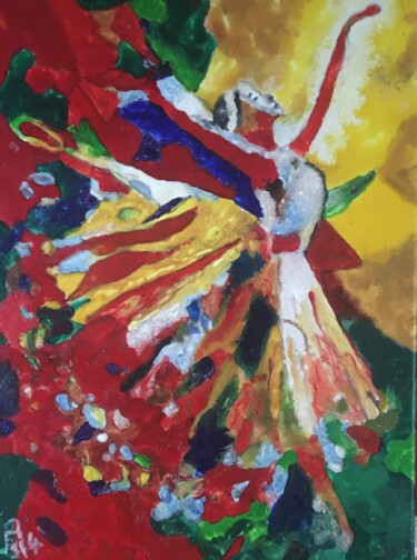 Pittura intitolato "La danseuse du lac…" da Audran, Opera d'arte originale, pigmenti