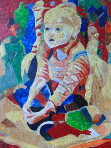Pintura titulada "L’Émerveillement d’…" por Audran, Obra de arte original, Pigmentos