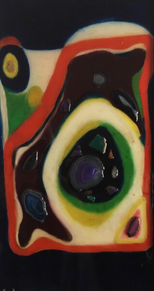 Peinture intitulée "La matrice" par Audran, Œuvre d'art originale, Pigments Monté sur Panneau de bois