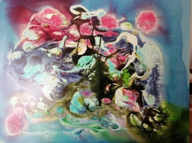 Картина под названием "Une explosion d'amo…" - Audran, Подлинное произведение искусства, Акрил