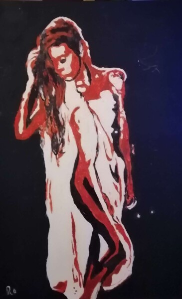 Картина под названием "La sensualité fémin…" - Audran, Подлинное произведение искусства, Пигменты