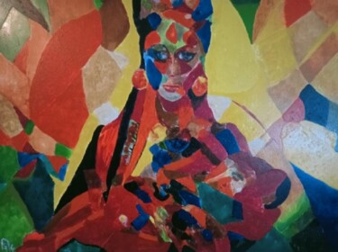 Peinture intitulée "La mère de toutes l…" par Audran, Œuvre d'art originale, Acrylique