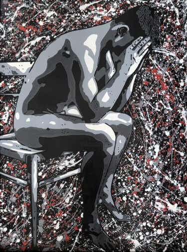 Картина под названием "SENSIBILITÉ" - Myriam Bellanger, Подлинное произведение искусства, Акрил