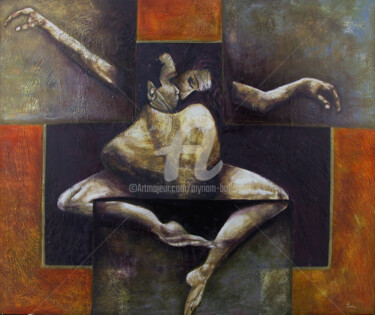 Peinture intitulée "Ataraxie" par Myriam Bollender, Œuvre d'art originale, Huile