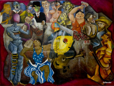 Peinture intitulée "CHRONOS" par Myriam Bollender, Œuvre d'art originale, Huile