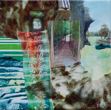 Collages intitulée "Espèce d'espace 16" par Myriam Bonneau, Œuvre d'art originale