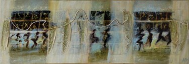 Collages intitulée "Ligne de fuite" par Myriam Bonneau, Œuvre d'art originale