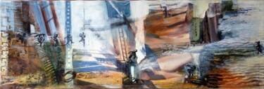 Collages titled "voyageur immobile" by Myriam Bonneau, Original Artwork