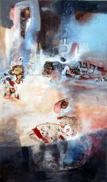 Painting titled "Le processus" by Myriam Bonneau, Original Artwork