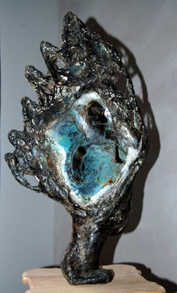 Sculpture titled "Primitive" by Myriam Bonneau, Original Artwork, Mixed Media