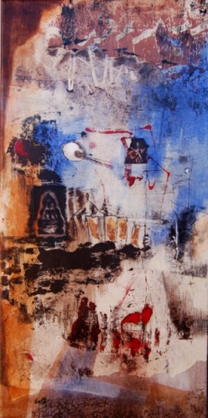 Painting titled "La machine à voler" by Myriam Bonneau, Original Artwork