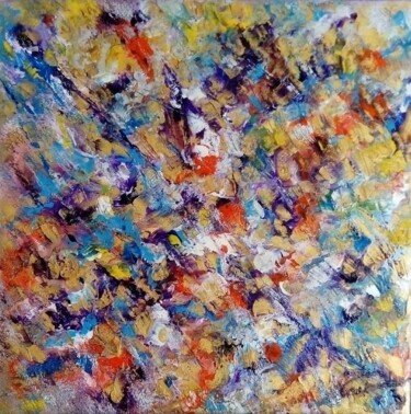 Peinture intitulée "Féerie des couleurs" par Myriam Carbonnier (Myri- âme C), Œuvre d'art originale, Huile