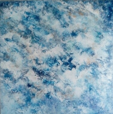 Painting titled "Cross the sky" by Myriam Carbonnier (Myri- âme C), Original Artwork, Acrylic