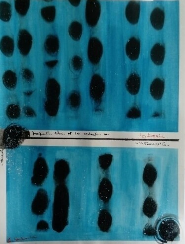 Peinture intitulée "Le bleu et le noir.…" par Myriam Carbonnier (Myri- âme C), Œuvre d'art originale, Acrylique