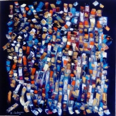 Painting titled "Mosaiques" by Myriam Carbonnier (Myri- âme C), Original Artwork, Oil