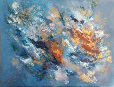 Peinture intitulée "La danse des anges" par Myriam Carbonnier (Myri- âme C), Œuvre d'art originale, Huile