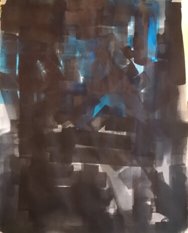 Malarstwo zatytułowany „Encre de chine noir…” autorstwa Myriam Carbonnier (Myri- âme C), Oryginalna praca, Atrament