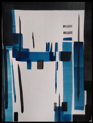 Malarstwo zatytułowany „Abstract 8” autorstwa Myriam Carbonnier (Myri- âme C), Oryginalna praca, Atrament