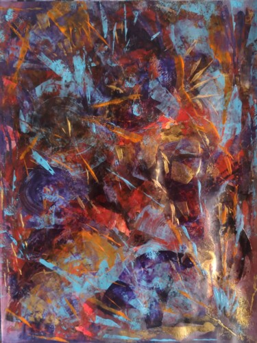 Pintura intitulada "Abstraction" por Myriam Carbonnier (Myri- âme C), Obras de arte originais, Acrílico