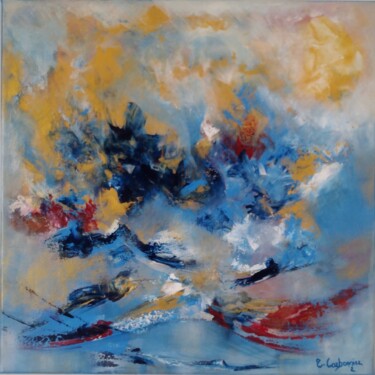 Peinture intitulée "Entre ciel et terre." par Myriam Carbonnier (Myri- âme C), Œuvre d'art originale, Acrylique