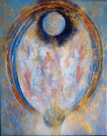Malerei mit dem Titel "L'amour des âmes" von Myriam Carbonnier (Myri- âme C), Original-Kunstwerk, Acryl