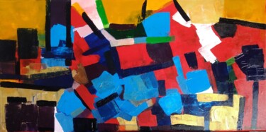 Painting titled "Abstraction " Aille…" by Myriam Carbonnier (Myri- âme C), Original Artwork, Pigments