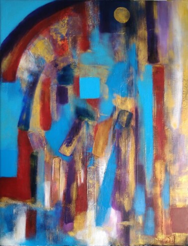 Peinture intitulée "Rayons de lumière" par Myriam Carbonnier (Myri- âme C), Œuvre d'art originale, Acrylique